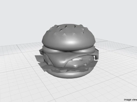 Fast food - Hamb&uacute;rguer Modelo 3D