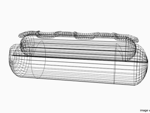 Fast food - Hotdog Modelo 3D