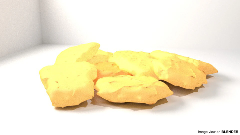 Fast food - Nuggets 3D Model .c4d .max .obj .3ds .fbx .stl .blend 