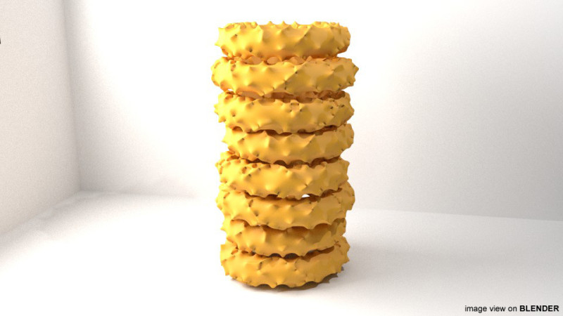 Fast food - Onion Rings 3Dモデル .c4d .max .obj .3ds .fbx .stl .blend 