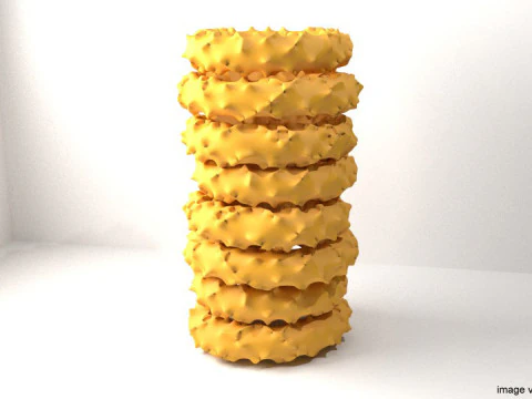 Fast food - an&eacute;is de cebola Modelo 3D