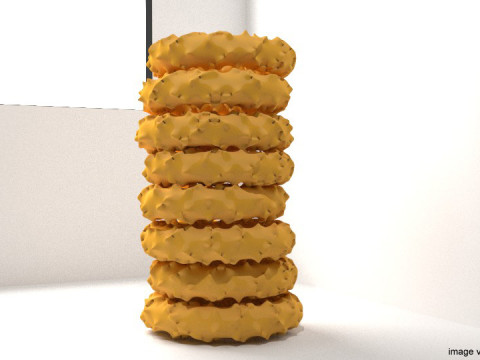 Fast food - Onion Rings 3Dモデル