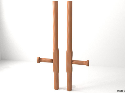 Double Sticks - Wooden 3Dモデル