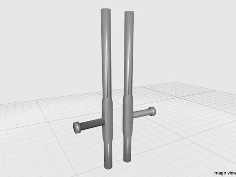 Double Sticks - Wooden 3Dモデル