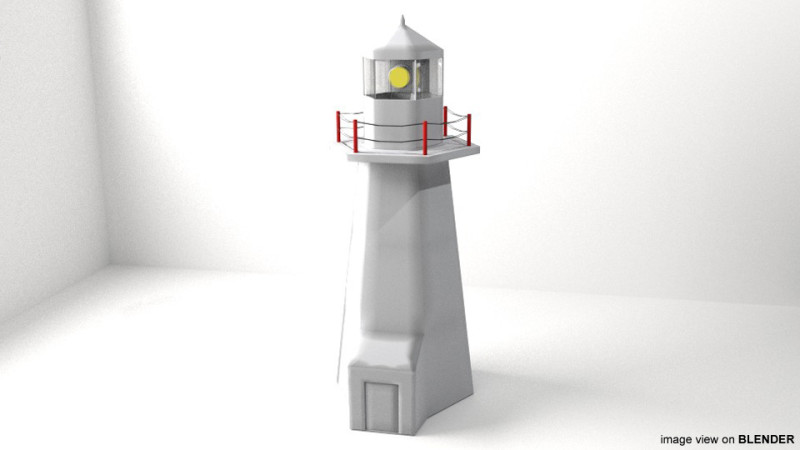 Lighthouse - Type 1 Model 3D .c4d .max .obj .3ds .fbx .stl .blend 