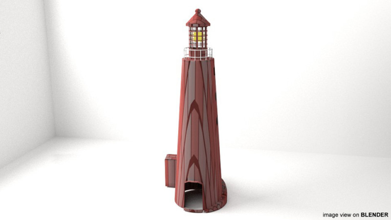 Lighthouse - Type 2 Model 3D .c4d .max .obj .3ds .fbx .stl .blend 