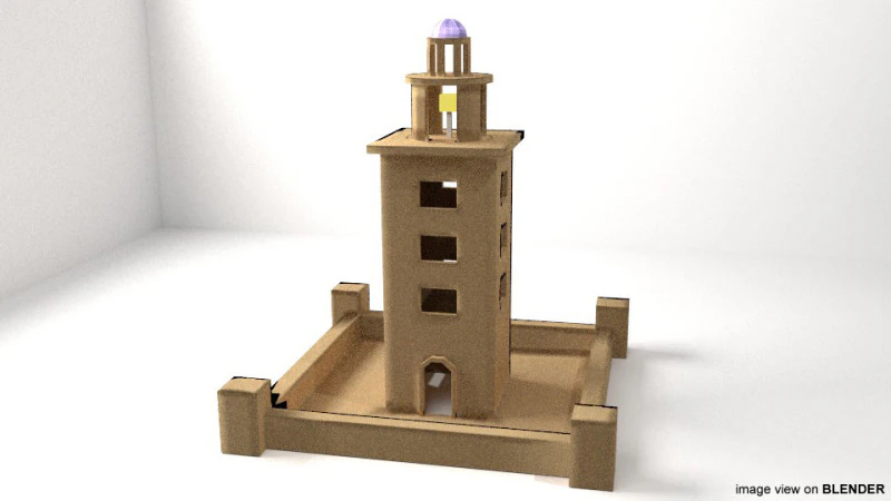 Leuchtturm - Typ 3 3D Modell .c4d .max .obj .3ds .fbx .stl .blend 