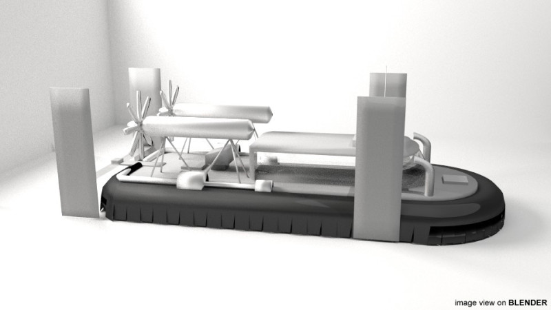 Hovercraft - Type 2 3Dモデル .c4d .max .obj .3ds .fbx .stl .blend 