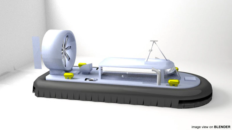 호버크라프트 - 유형 3 3D 모델 .c4d .max .obj .3ds .fbx .stl .blend 