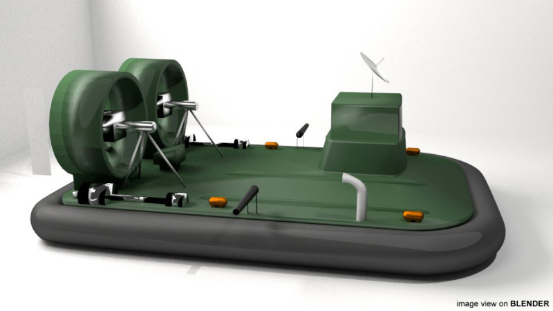 Hovercraft - Type 5 3Dモデル .c4d .max .obj .3ds .fbx .stl .blend 