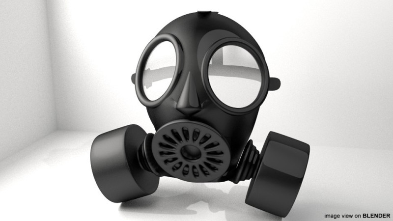 Gasmask Type 1 3Dモデル .c4d .max .obj .3ds .fbx .stl .blend 