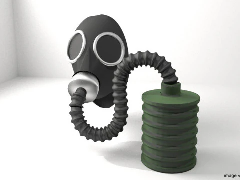 M&aacute;scara de gas tipo 3 Modelo 3D