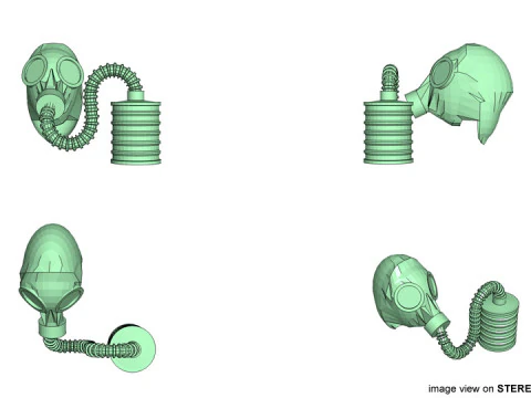 Gaz Maskesi Tip 3 3D Model