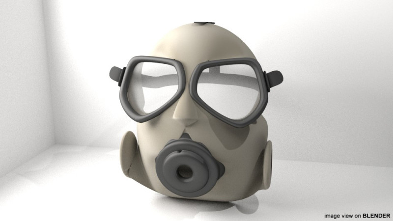 Gasmask Type 4 3D मॉडल .c4d .max .obj .3ds .fbx .stl .blend 