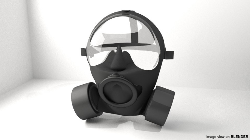 Gasmask Type 5 3Dモデル .c4d .max .obj .3ds .fbx .stl .blend 