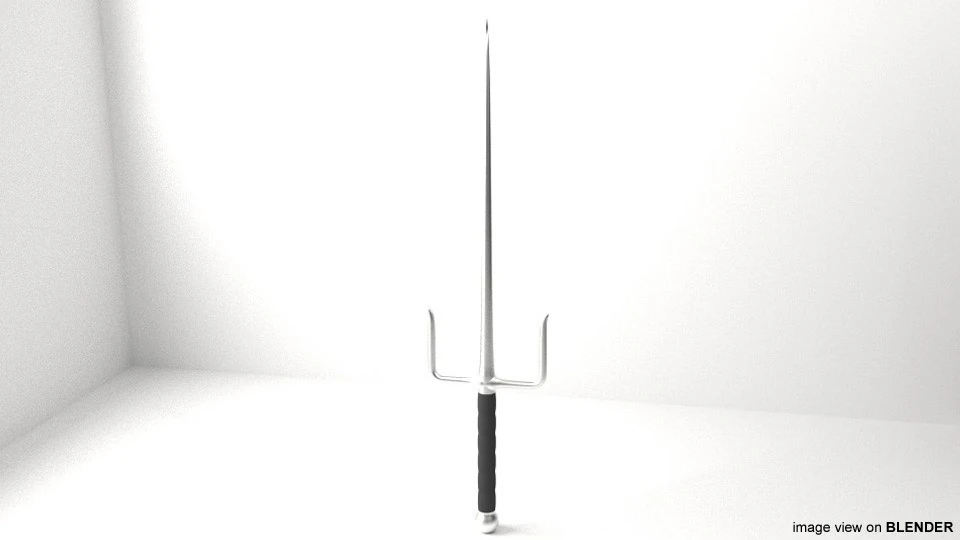 Short-handled Trident - Type 1 3D Model .c4d .max .obj .3ds .fbx .stl .blend 