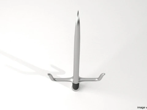 Short-handled Trident - Type 1 3D Model