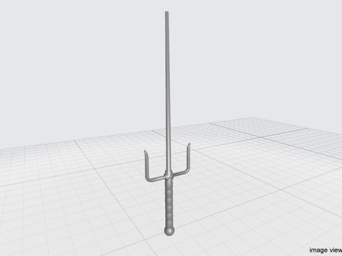 Short-handled Trident - Type 1 3D मॉडल