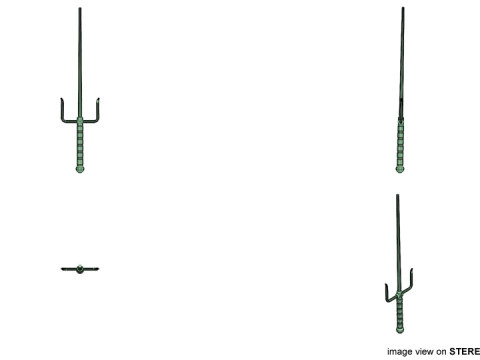 Short-handled Trident - Type 1 3D मॉडल