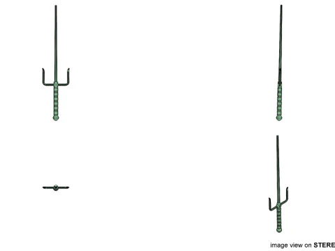 Short-handled Trident - Type 1 3D Model