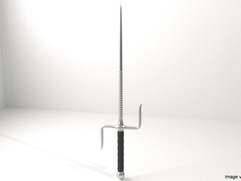 Short-handled Trident - Type 2 3D Model