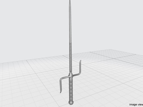 Short-handled Trident - Type 2 3D Model