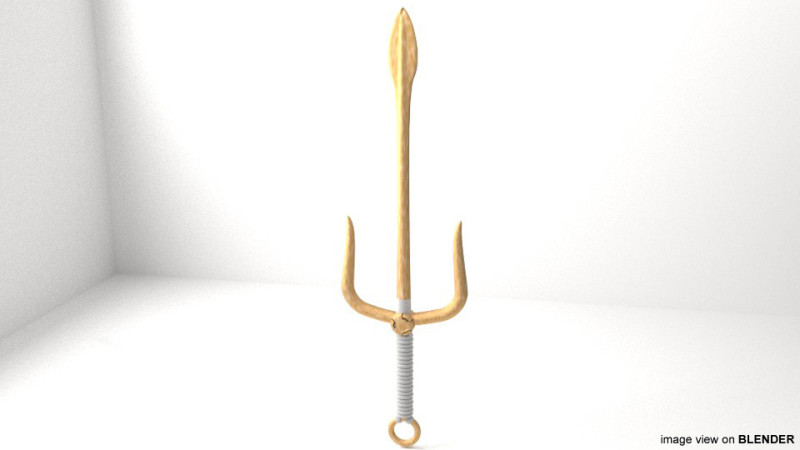 Short-handled Trident - Type 3 Modelo 3D .c4d .max .obj .3ds .fbx .stl .blend 