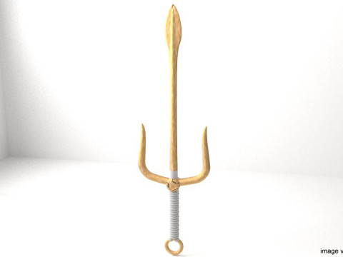 Short-handled Trident - Type 3 3D Model