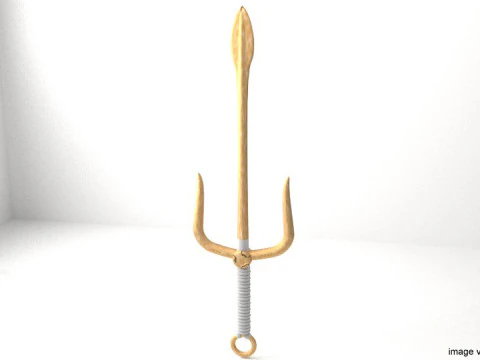 Tridente de mango corto - Tipo 3 Modelo 3D