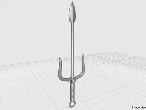 Short-handled Trident - Type 3 3D Model