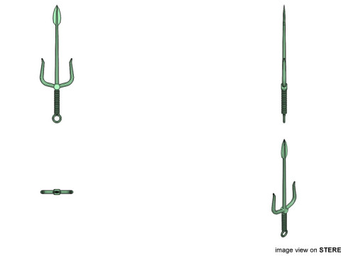 Short-handled Trident - Type 3 Modelo 3D