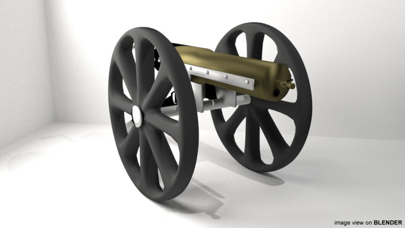 Gatlinggun Type 1 3Dモデル .c4d .max .obj .3ds .fbx .stl .blend 