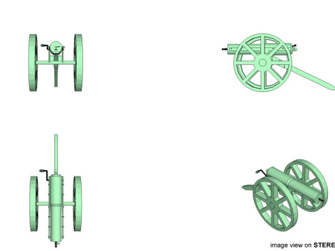 Gatlinggun Type 1 3Dモデル