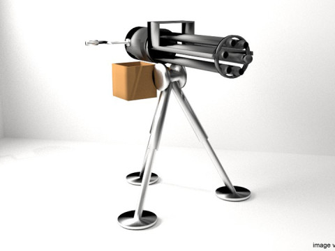 Gatlinggun Type 2 3D Модель
