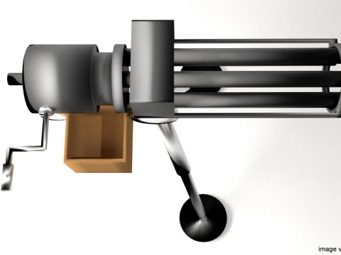 Gatlinggun Type 2 3D Model