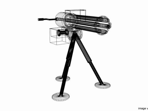 Gatlinggun Type 2 3D Model