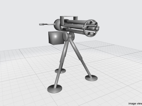 Gatlinggun Type 2 3D Model