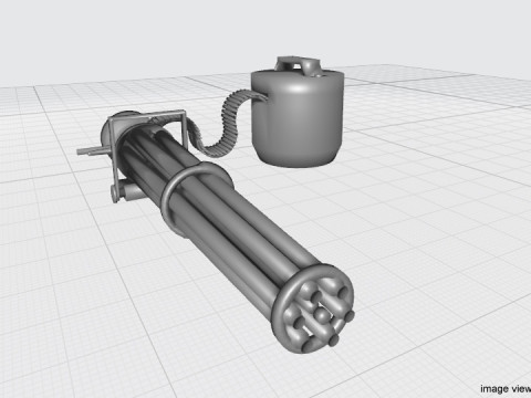 Gatlinggun Type 3 Modelo 3D