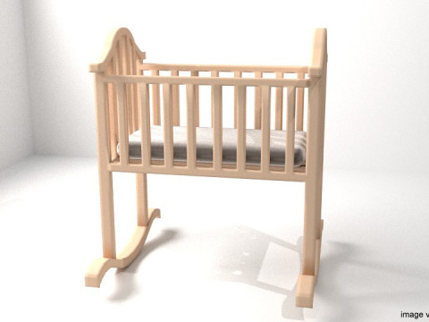Rocking Bed - Cradle 3D Модель