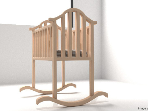Rocking Bed - Cradle 3Dモデル