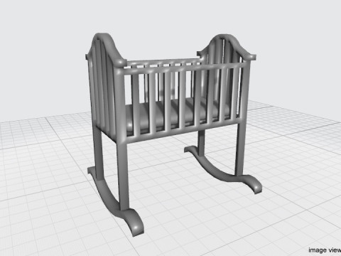 Rocking Bed - Cradle 3Dモデル