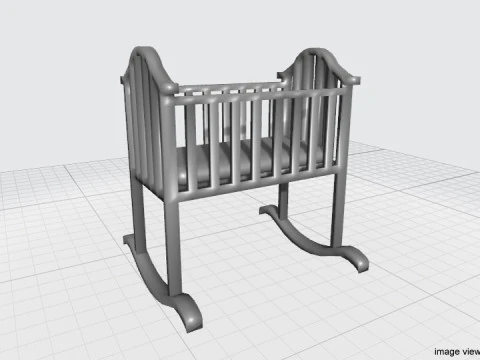 Rocking Bed - Cradle 3D Model
