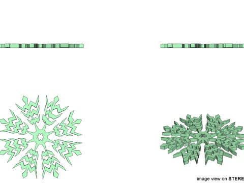Снежинка - Тип 1 3D Модель