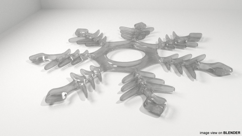 Snowflake - Type 5 3Dモデル .c4d .max .obj .3ds .fbx .stl .blend 