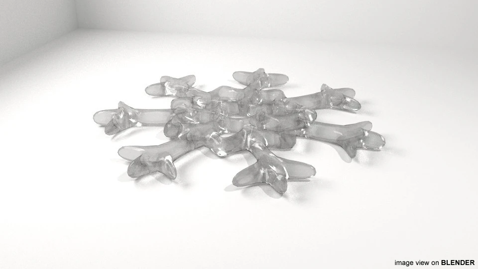 Snowflake - Type 8 3D Model .c4d .max .obj .3ds .fbx .stl .blend