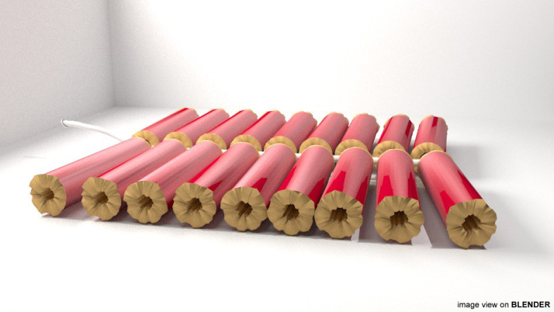 Firecracker - Cake Modelo 3D .c4d .max .obj .3ds .fbx .stl .blend 
