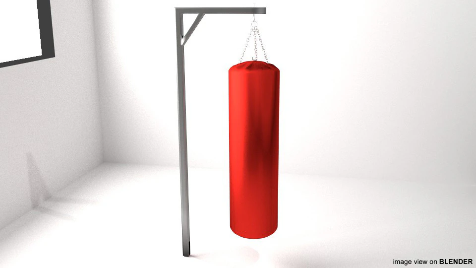 Training Equipment - Punching Bag 3D Model .c4d .max .obj .3ds .fbx .stl .blend 
