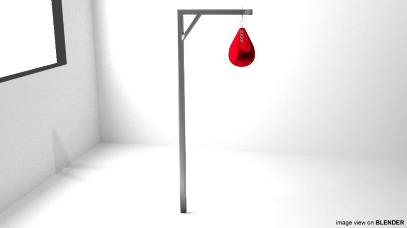 Training Equipment - Punching Ball 3D Model .c4d .max .obj .3ds .fbx .stl .blend 