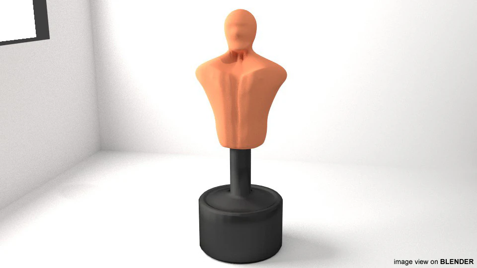 Training Equipment - Punching Dummy 3D Model .c4d .max .obj .3ds .fbx .stl .blend 