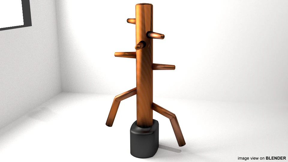 Training Equipment - Wooden Dummy 3D Model .c4d .max .obj .3ds .fbx .stl .blend